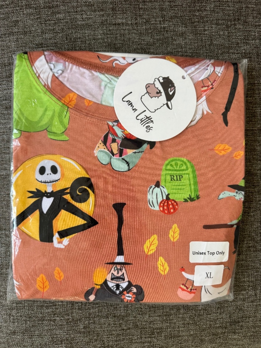 Lama Littles Nightmare Before Christmas Adult Bamboo Top XL